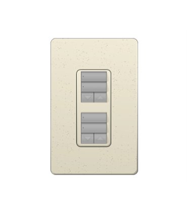Control de Pared dual 2 Botones con R/L Lutron RadioRA2 Colores Satín