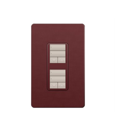 Control de Pared dual 2 Botones con R/L Lutron RadioRA2 Colores Satín