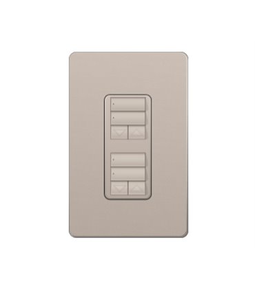 Control de Pared dual 2 Botones con R/L Lutron RadioRA2 Colores Satín