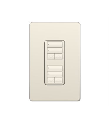 Control de Pared dual 2 Botones con R/L Lutron RadioRA2 Colores Brillantes
