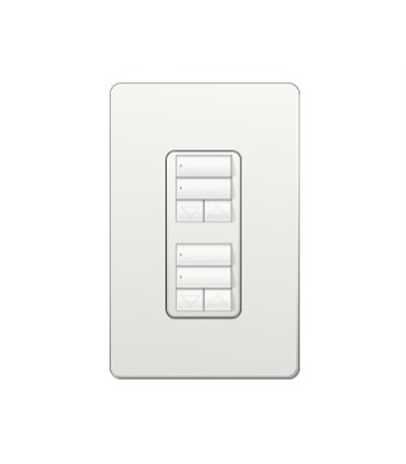 Control de Pared dual 2 Botones con R/L Lutron RadioRA2 Colores Brillantes