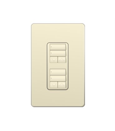 Control de Pared dual 2 Botones con R/L Lutron RadioRA2 Colores Brillantes