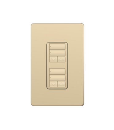 Control de Pared dual 2 Botones con R/L Lutron RadioRA2 Colores Brillantes