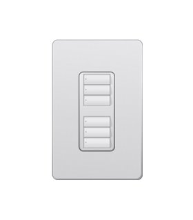 Control de Pared 2 Botones con R/L Doble Lutron RadioRA2 Colores Satín