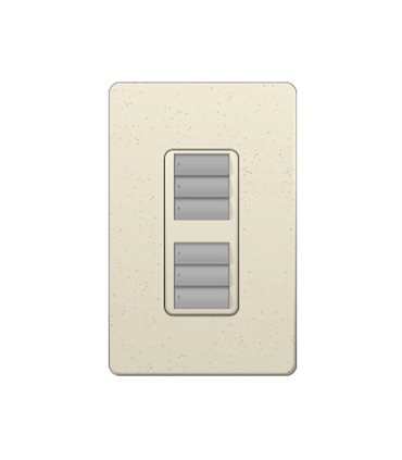 Control de Pared 2 Botones con R/L Doble Lutron RadioRA2 Colores Satín