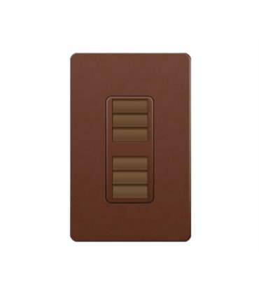 Control de Pared 2 Botones con R/L Doble Lutron RadioRA2 Colores Satín