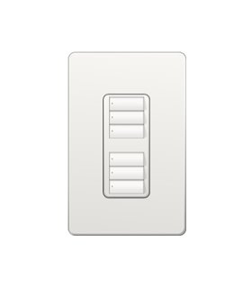 Control de Pared 2 Botones con R/L Doble Lutron RadioRA2 Colores Satin