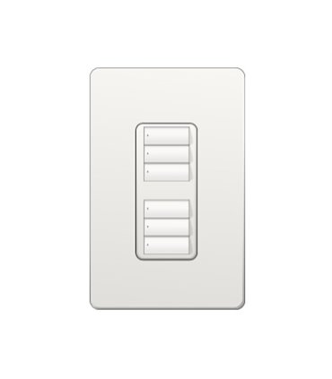 Control de Pared 2 Botones con R/L Doble Lutron RadioRA2 Colores Satin