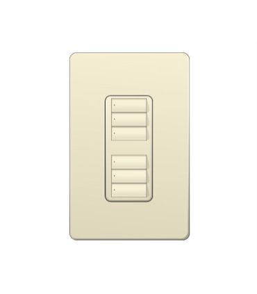 Control de Pared 2 Botones con R/L Doble Lutron RadioRA2 Colores Satín