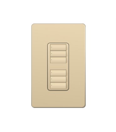 Control de Pared 2 Botones con R/L Doble Lutron RadioRA2 Colores Satín
