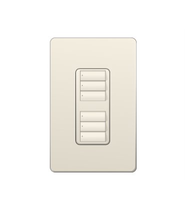 Control de Pared 2 Botones con R/L Doble Lutron RadioRA2 Colores Satín