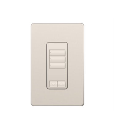 Control de Pared 3 Botones con R/L RadioRA2 Colores Satin