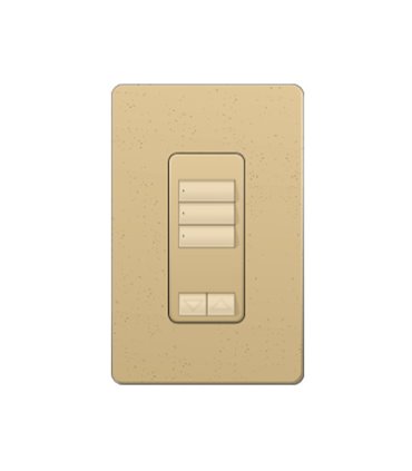 Control de Pared 3 Botones con R/L RadioRA2 Colores Satin