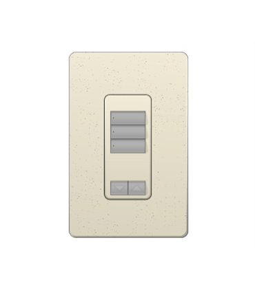Control de Pared 3 Botones con R/L RadioRA2 Colores Satin
