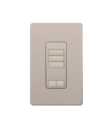 Control de Pared 3 Botones con R/L RadioRA2 Colores Satin