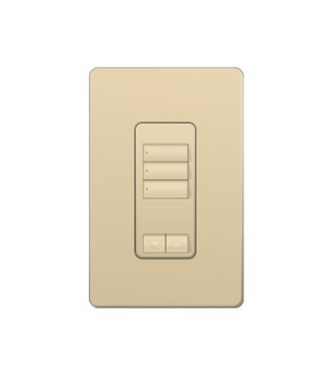 Control de Pared 3 Botones con R/L Lutron RadioRA2 Colores Brillantes