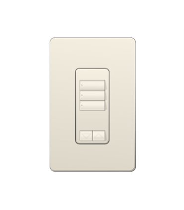 Control de Pared 3 Botones con R/L Lutron RadioRA2 Colores Brillantes