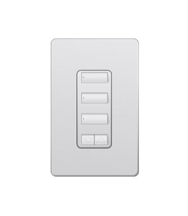 Control de Pared 3 Botones Espaciados con R/L Lutron RadioRA2 Colores Satín
