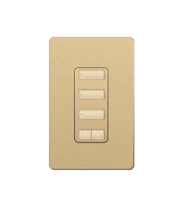 Control de Pared 3 Botones Espaciados con R/L Lutron RadioRA2 Colores Satín