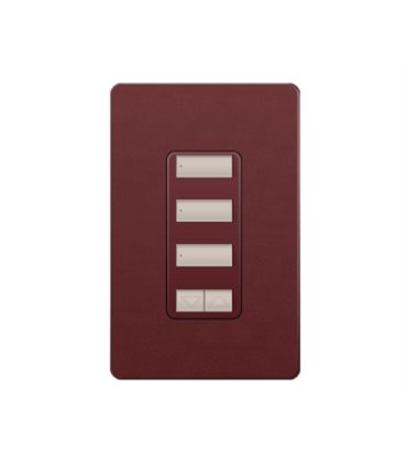 Control de Pared 3 Botones Espaciados con R/L Lutron RadioRA2 Colores Satín