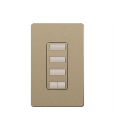 Control de Pared 3 Botones Espaciados con R/L Lutron RadioRA2 Colores Satín