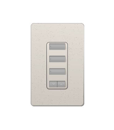 Control de Pared 3 Botones Espaciados con R/L Lutron RadioRA2 Colores Satín