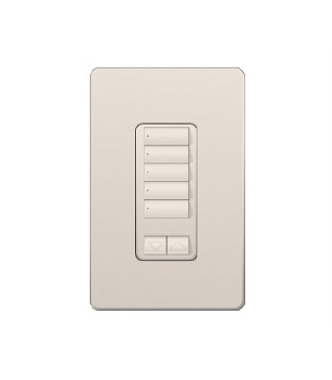 Control de Pared 5 Botones con R/L Lutron RadioRA2 Colores Satín