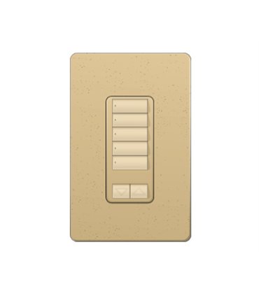 Control de Pared 5 Botones con R/L Lutron RadioRA2 Colores Satín