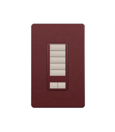 Control de Pared 5 Botones con R/L Lutron RadioRA2 Colores Satín