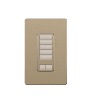 Control de Pared 5 Botones con R/L Lutron RadioRA2 Colores Satín
