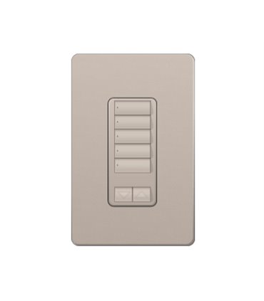 Control de Pared 5 Botones con R/L Lutron RadioRA2 Colores Satín