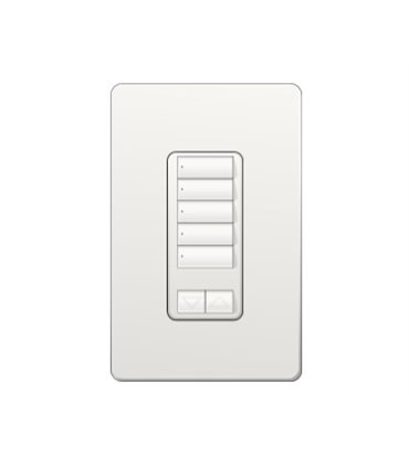 Control de Pared 5 Botones con R/L Lutron RadioRA2 Colores Brillantes