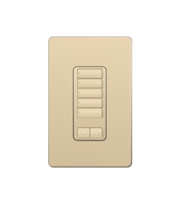 Control de Pared 5 Botones con R/L Lutron RadioRA2 Colores Brillantes