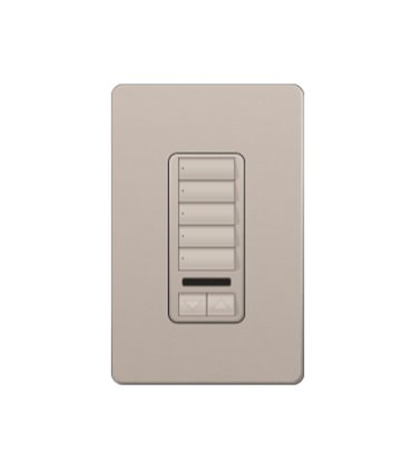 Control de Pared 5 Botones con RL+IR Lutron RadioRA2 Colores Satín