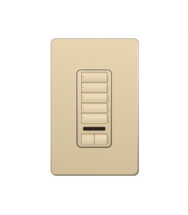 Control de Pared 5 Botones con RL+IR Lutron RadioRA2 Colores Brillantes