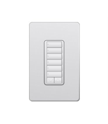 Control de Pared 6 Botones con R/L Lutron RadioRA2 Colores Satín