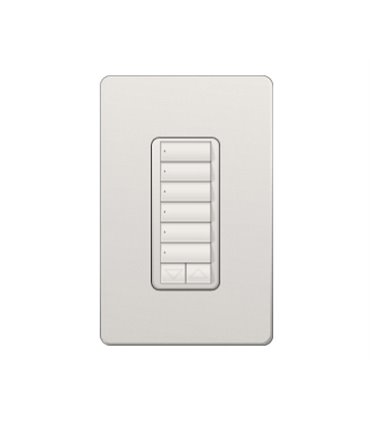 Control de Pared 6 Botones con R/L Lutron RadioRA2 Colores Satín