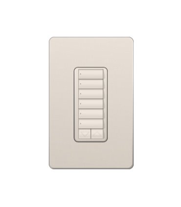 Control de Pared 6 Botones con R/L Lutron RadioRA2 Colores Satín
