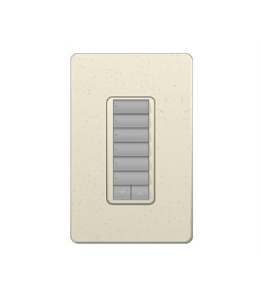 Control de Pared 6 Botones con R/L Lutron RadioRA2 Colores Satín