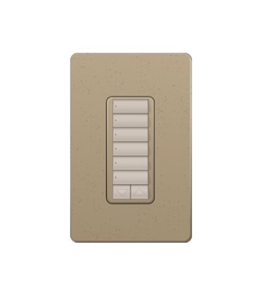 Control de Pared 6 Botones con R/L Lutron RadioRA2 Colores Satín