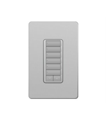 Control de Pared 6 Botones con R/L Lutron RadioRA2 Colores Satín