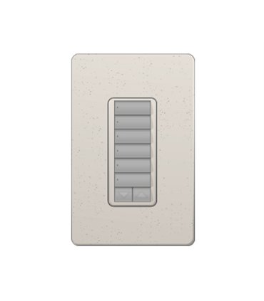 Control de Pared 6 Botones con R/L Lutron RadioRA2 Colores Satín