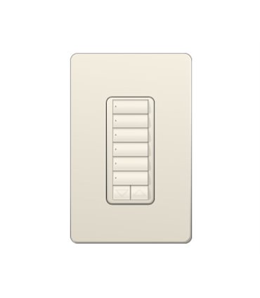 Control de Pared 6 Botones con R/L Lutron RadioRA2 Colores Brillantes