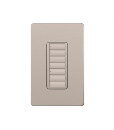 Control de Pared 7 Botones RadioRA2 Colores Satin