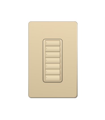 Control de Pared 7 Botones Lutron RadioRA2 Colores brillantes
